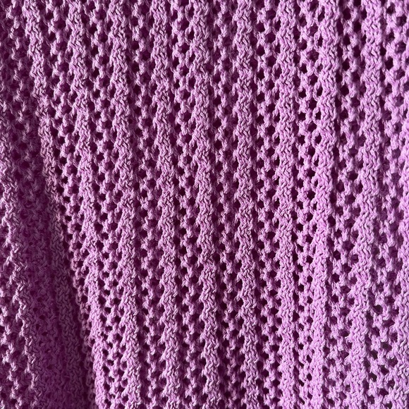 Free People FP BEACH Purple Knit Short Sleeve Top - Picture 6 of 8